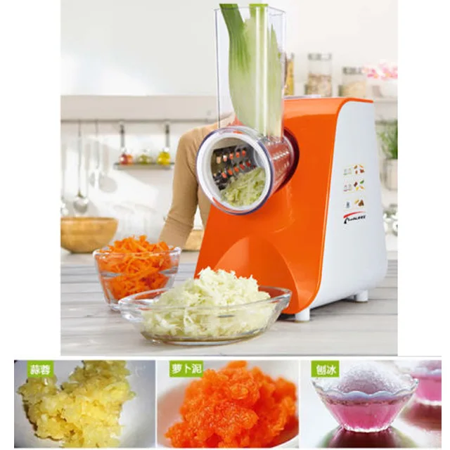 High Quality Automatic Electric fruit Salad Slicers Cutt Shredder Machine Vegetable Cutter Fruit Onion Slicer Shredder banana slicer fruit salad cucumber kiwi and sausages cutter kitchen tool