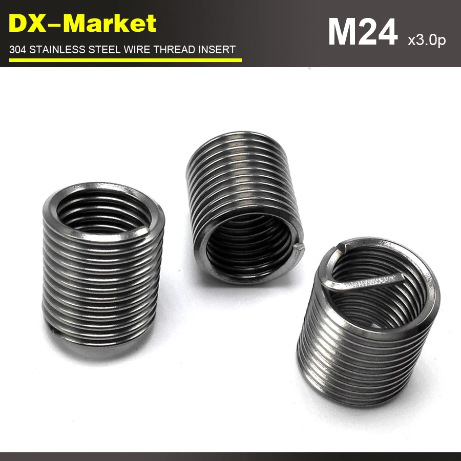 Buy m24*2D *3.0P , 10pcs , 304 stainless steel auto repair thread inserts