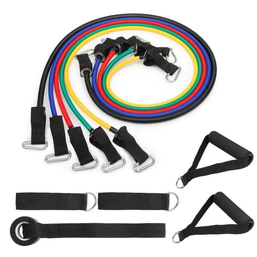 Resistance Band, Exercise Bands With Handles, Workout Bands, Fitness Bands With Door Anchor And Ankle Straps, For Heavy Resistance Training, Physical