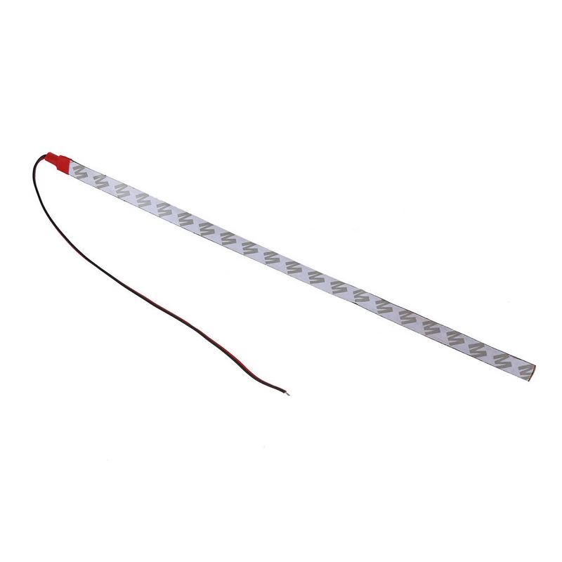 JX-LCLYL 2pcs 30cm Flexible 3528 15LED Car Interior Underdash Footwell Strip Light Red