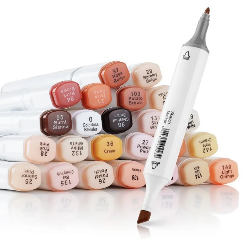 

White Penholder Grease Painting Markers DIY Card Gift Photo Album Mark Double Point Painting Marker Pen for Kids Random Color