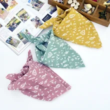 Новинка, детские нагрудники с животным принтом, квадратный, 42*42 см, Детские хлопковые Слюнявчики, шарф, шарфы-нагрудники для мальчиков и девочек