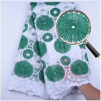 

Factory Price Nigerian Voile Lace Fabric High Quality French Milk Silk Lace Fabric Stoned African Milk Silk Lace Fabrics F1564