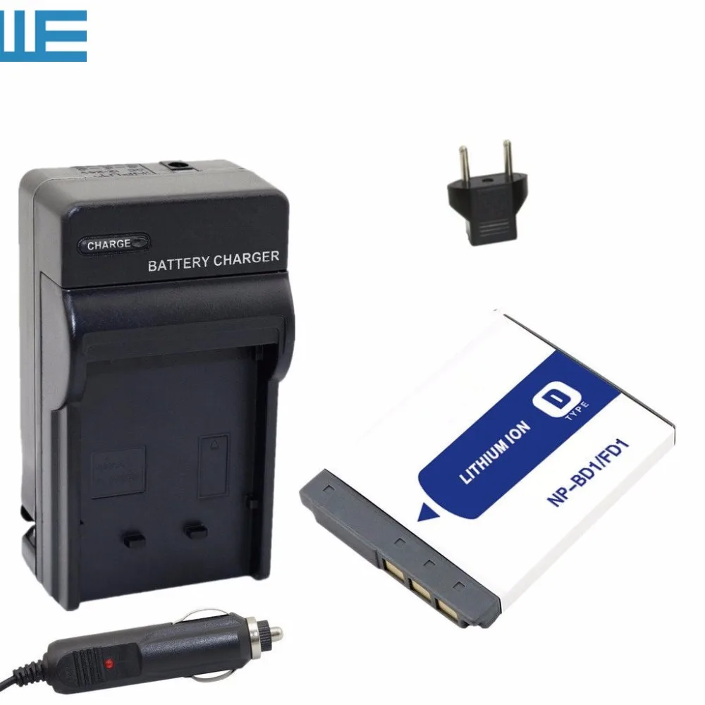 Shentec Batteria 1200mAh E Caricabatterie Per Sony NP-BD1, NP-FD1 - 2 Pezzi + USB