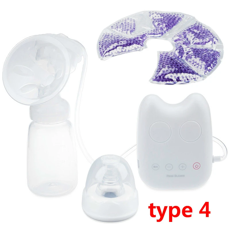 Настоящий Bubee одиночный/двойной Электрический молокоотсос с молочной бутылочкой для младенцев Usb Bpa бесплатно мощная грудь насосы для кормления ребенка - Цвет: type 4