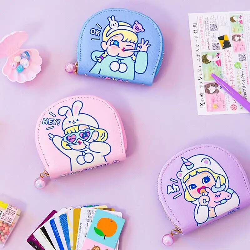 Bentoy Единорог НЛО мультфильм печатных карт сумка для девочек PU Милая ID кредитница