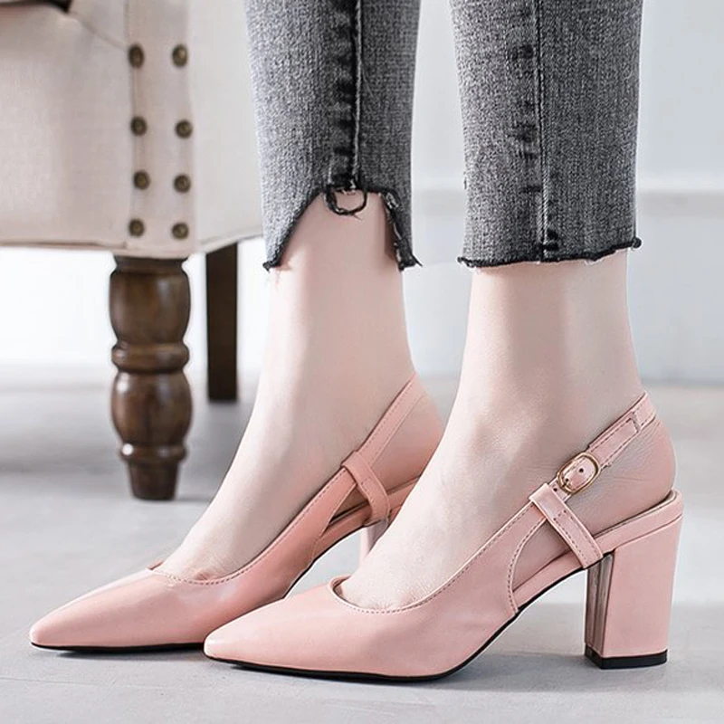 strap square heels