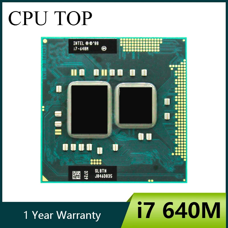 Процессор Intel core I7 640m SLBTN двухъядерный процессор 2 8 ГГц L3 4M работает на HM55|intel i7|intel i7