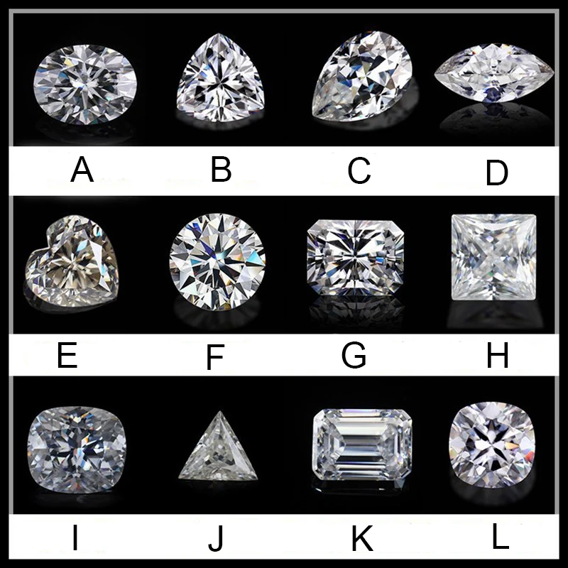 BOEYCJR F цвет 0,5/0,6/0,8/1/1,2/1,5/2/2,5/3/3,5/4/4,5 ct круглый бриллиант Муассанит Алмаз Свободные ювелирные изделия аксессуары из бусин