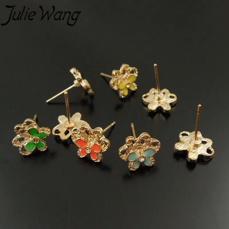JulieWang 30 шт./упак. смешанный цинковый сплав золотые капли масло Сладкая