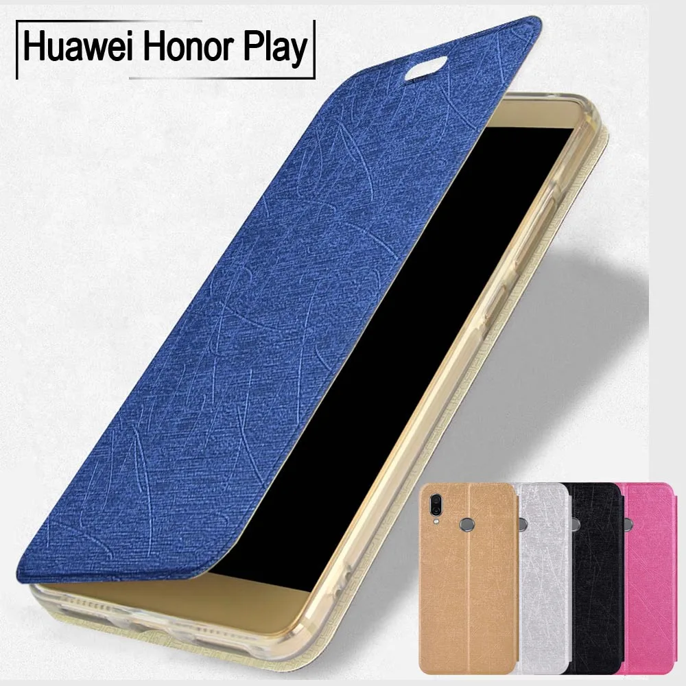

Huawei Honor Play case 2018 New Luxury Ultrathin pu leather case soft tpu stand flip cover for Huawei Honor play 6.3 phone cases