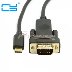 Тип C USB 3,1 VGA Мужской 1080 P HDTV монитор для Macbook и Chrombook и XPS13 ноутбук кабель