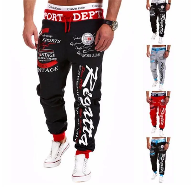 

Pants 2016 Hot Sale Baggy Mens Letter Printing Baggy Harem Cool Long Pants Joggers Wear 21 Styles Plus Size M-XXXL Drawstring