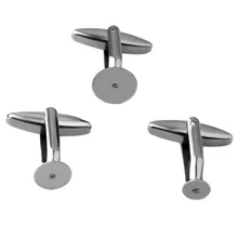 6 sztuk (bez przejścia), 6mm, 8mm, 10mm, ze stali nierdzewnej płaskie szpiczasty światła powierzchni kamień bazy spinki do mankietów spinki do mankietów odzież akcesoria