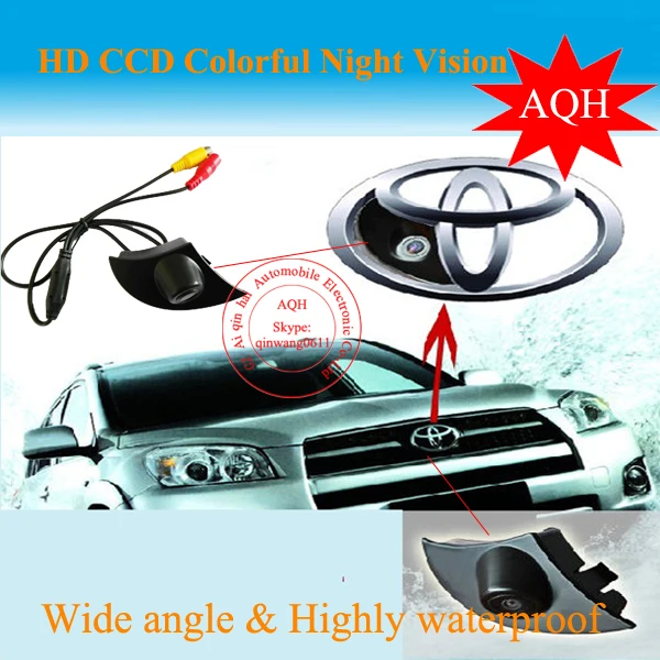 

Автомобильная камера с логотипом спереди для Toyota Prado, водонепроницаемая камера с широким углом обзора, бесплатная доставка