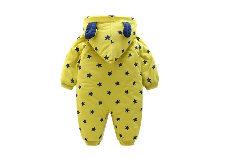 CROAL CHERIE 60-100cm Fashion Star Printing Baby Girl Winter Clothes Hooded Warm Newborn Romper Baby Costume Christmas Costume (3)