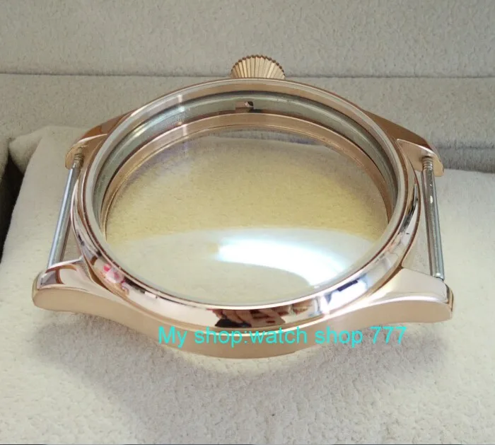 44mm parnis 316l caixa de relógio aço