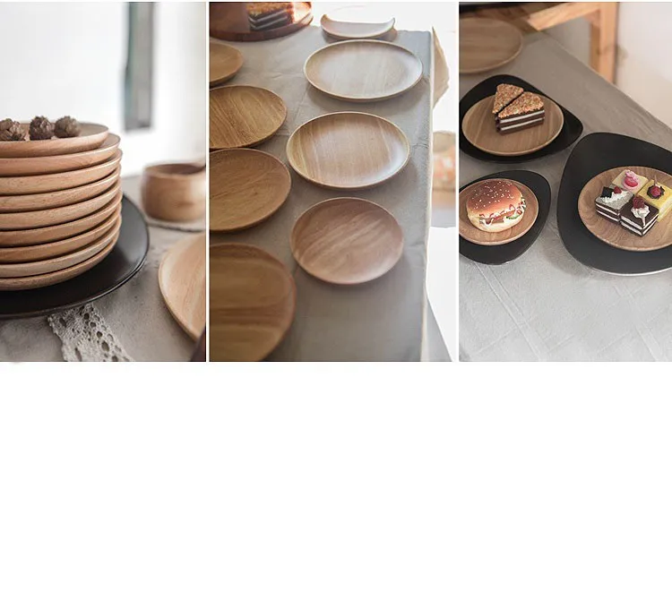 1 шт. деревянная доска блюдо печенье торт круглые деревянные бревна лоток японский стиль