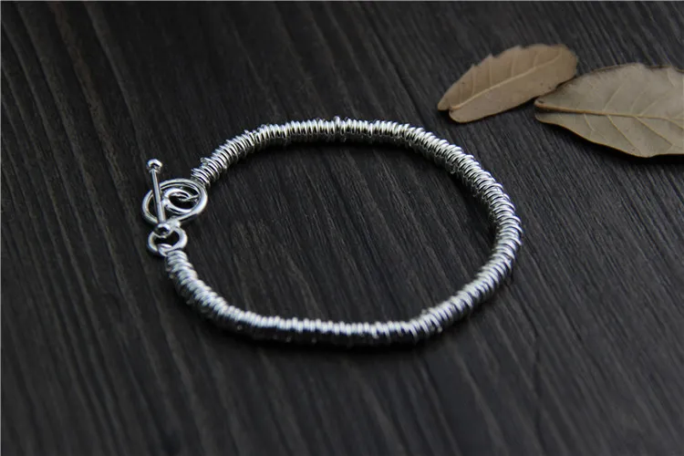 C& R настоящий браслет из стерлингового серебра S925 пробы для женщин, скрученный веревочный литьевой тайский серебряный браслет ручной работы, очаровательные браслеты, хорошее ювелирное изделие