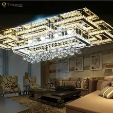 Luxury Modern Crystal Ceiling Light With Glass Lampshade Gold Ceiling Lamp for Living Room Bedroom lamparas de techo abajur