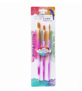4 3 шт./компл. Акварельная Кисть ручка нейлоновая вата масляная пудра масляная пигментная краска ручка живопись поставки Художественный набор - Цвет: 4