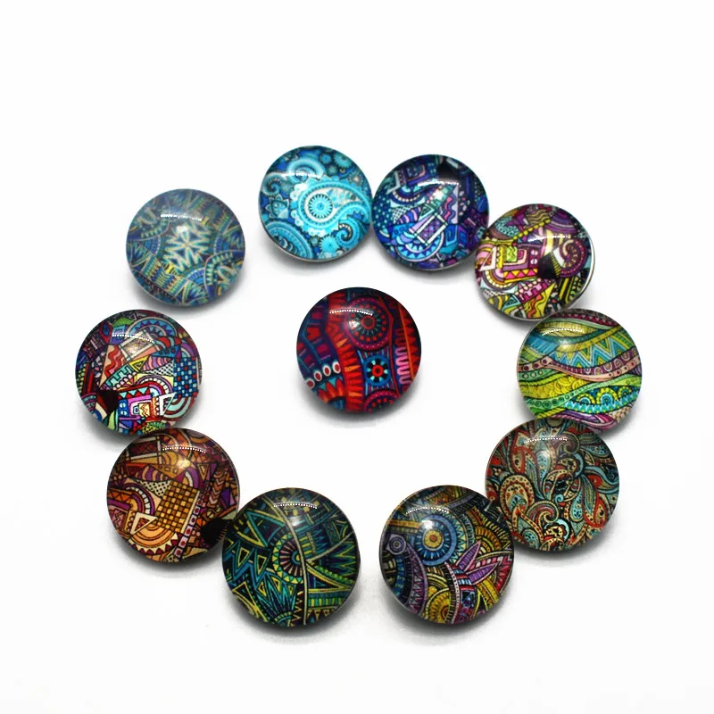 

New Arrive 10pcs/lot pretty Paisley Snap Buttons Charms 18mm Animal Print Glass Buttons Fit DIY Snap Bracelets&Bangle Jewelry