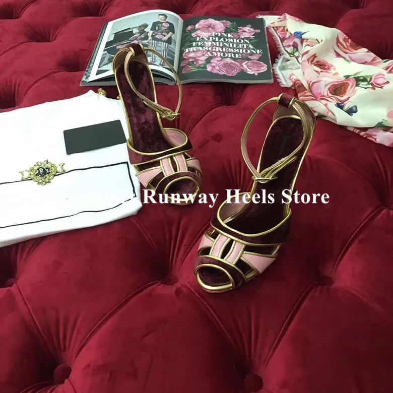 Sandalias Mujer; коллекция года; Розовые босоножки из натуральной кожи; женские летние босоножки на высоком каблуке с украшением в виде цветка; бархатная обувь на платформе и высоком каблуке