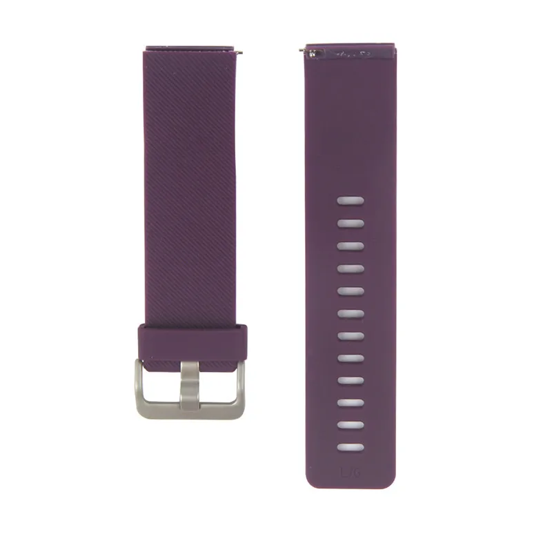 Браслет для Fitbit Blaze ремешок мягкий силиконовый чистый цвет спортивные часы ремешок с пряжкой для Fitbit Blaze маленький размер - Цвет ремешка: Dark Purple