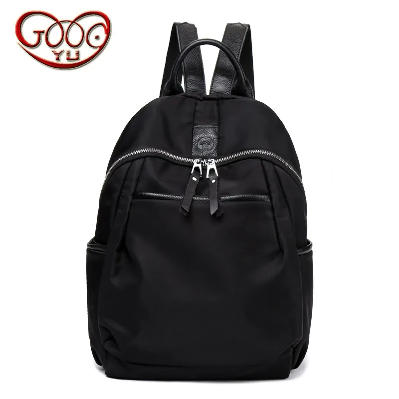 

Women's Oxford cloth spill-resistant headphone hole large capacity backpack fashion wild zipper student backpack