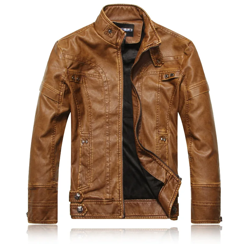 

2019 New Fashion Retro Leather Motorcycle Jacket