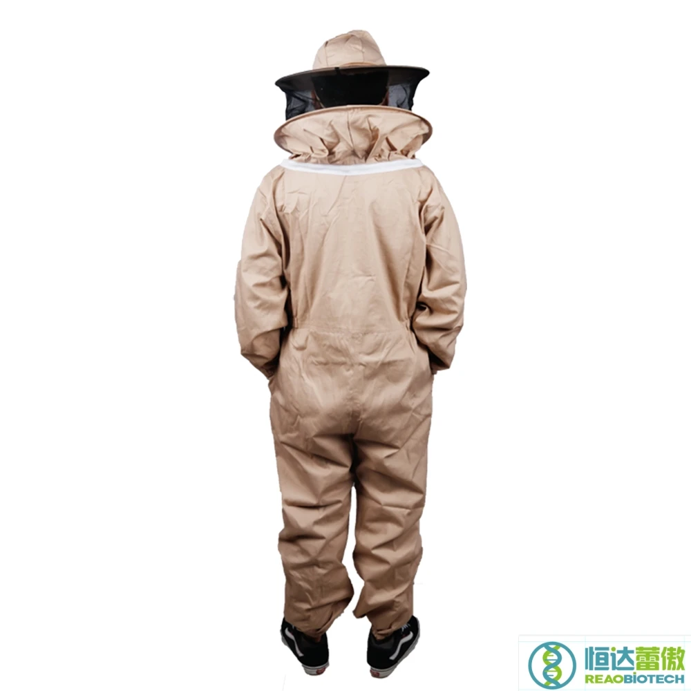 Beekeeper's Protective Suits Beekeeping Apiculture Apricot Zipper and veil Suit with Hat Bee Costume for Beekeeper HDBS-001