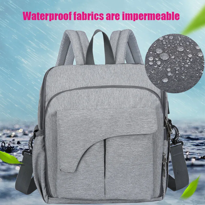 

Newly Outdoor Backpack Large Capacity Multi-Pockets Zipper Casual Baby Bag BFE88