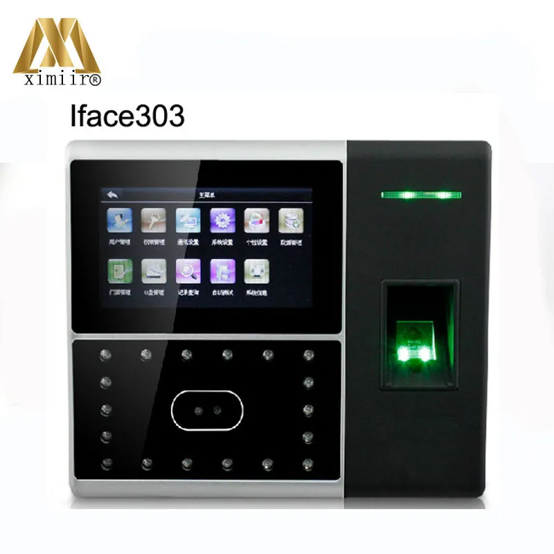 Высокая емкость Iface303 для лица и отпечатка пальца контроль доступа и посещаемости времени с TCP/IP рекордер времени linux система времени часы