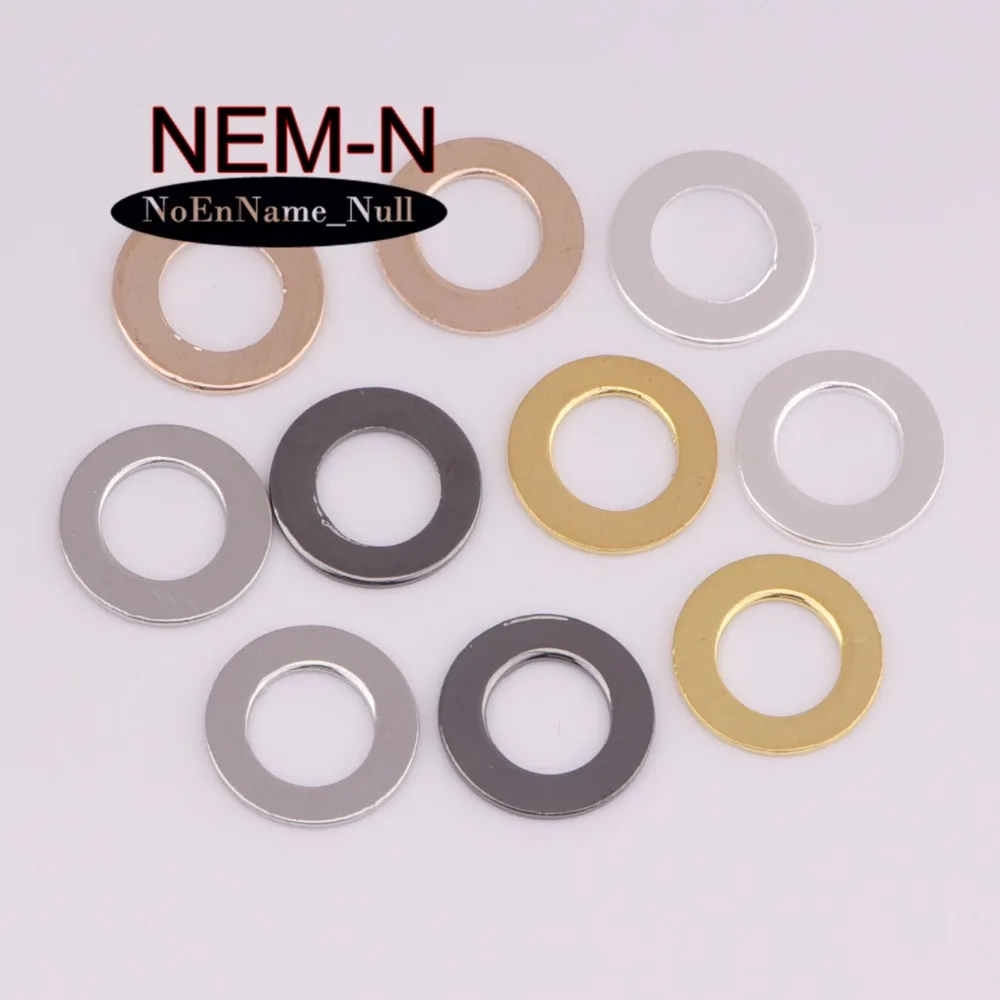 

20pcs/lot NEM-N 10mm Smooth Donuts swim ring For Keychain Gasket Key ring screw cap shape DIY costume jewelry Charms Findings