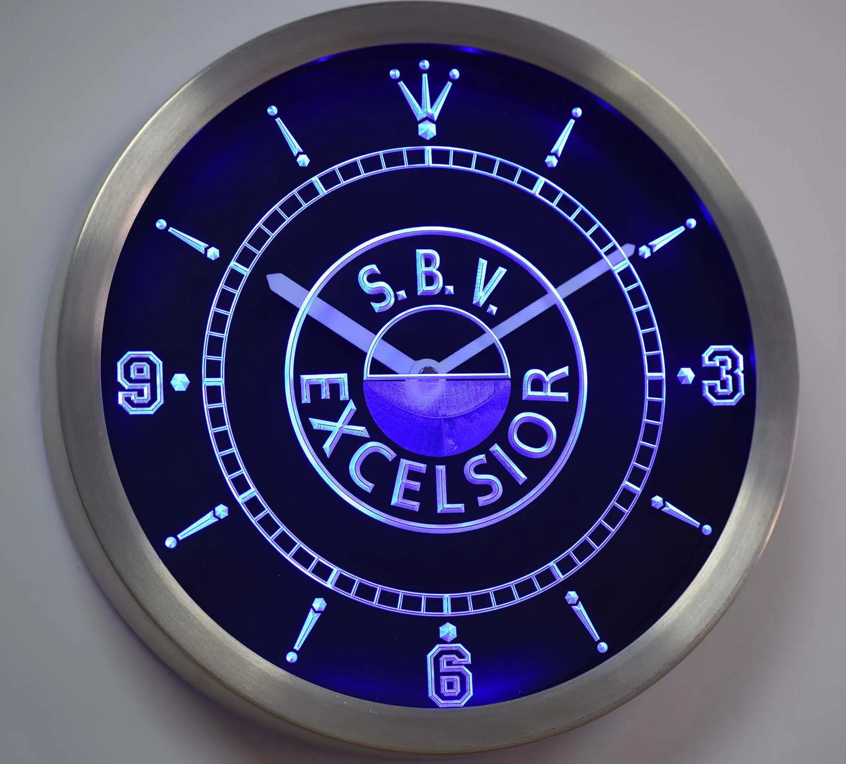 Nc1022 S.B.V. Excelsior Dutch Eredivisie Football Neon Light Signs Led Wall Clock