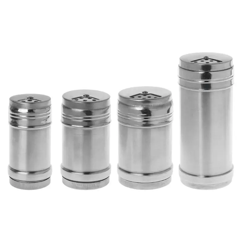 

Multi-purpose Stainless Steel Cruet Salt Pepper Seasoning Condiment Box Spice Shaker Bottle Kitchen Gadgets