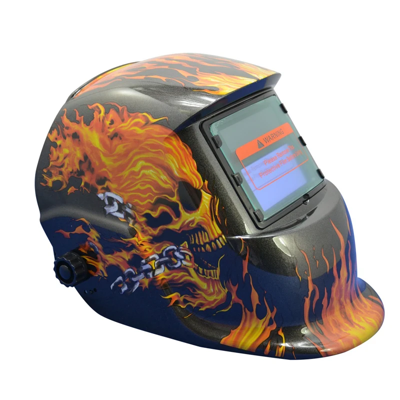 solar andli bateria Soldagem Capacete saftey Crânio