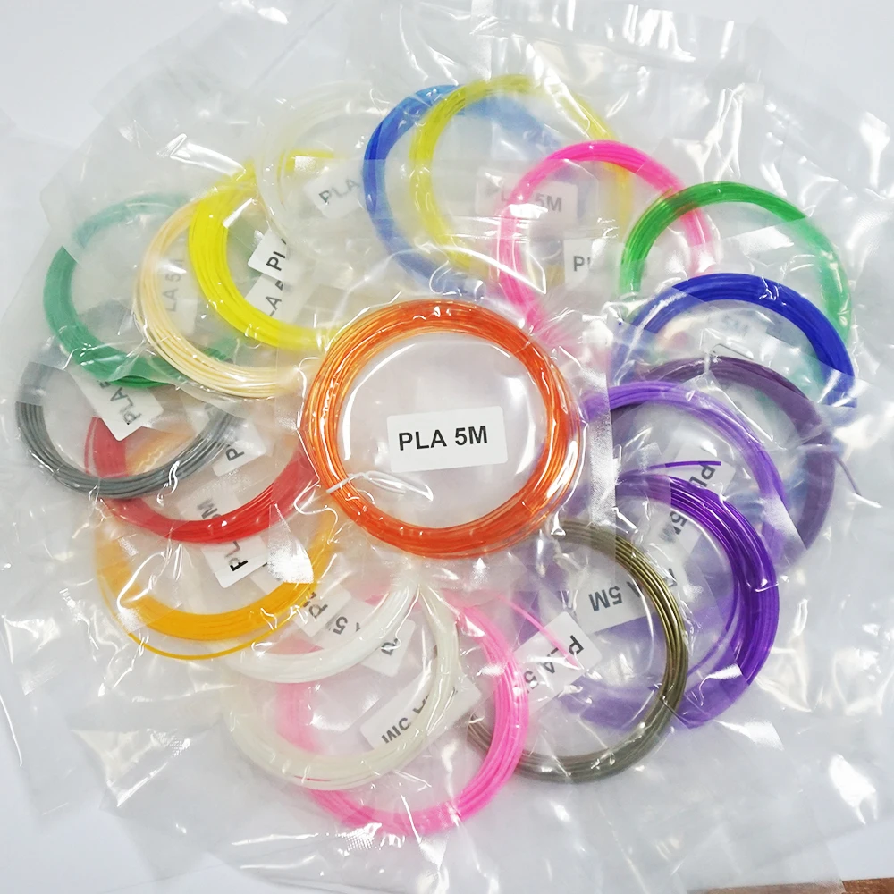 

100 Meters 20 Colors Random 1.75mm Filament 3D Pen Printer Material PLA Threads