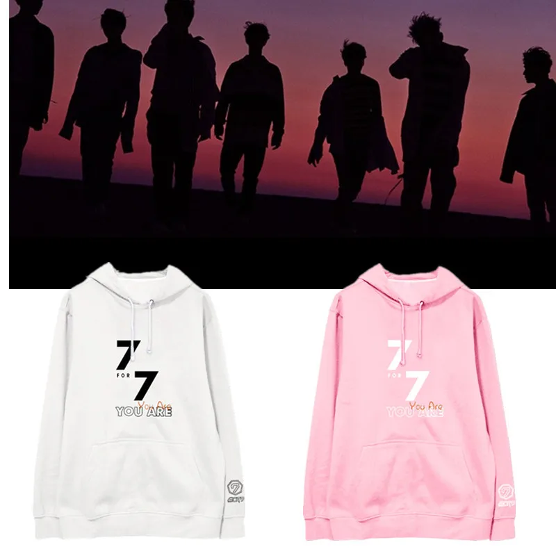 Kpop GOT7 альбом 7FOR7 You Are Jackson тот же абзац толстовка с длинными рукавами Harajuku худи