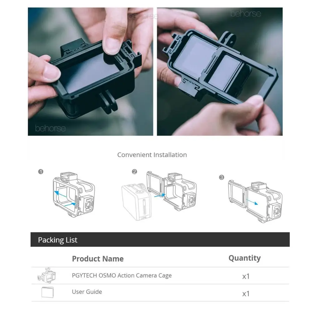 PGYTECH Универсальный защитный чехол для экшн-камеры OSMO для DJI Osmo Спортивная рамка для камеры аксессуары