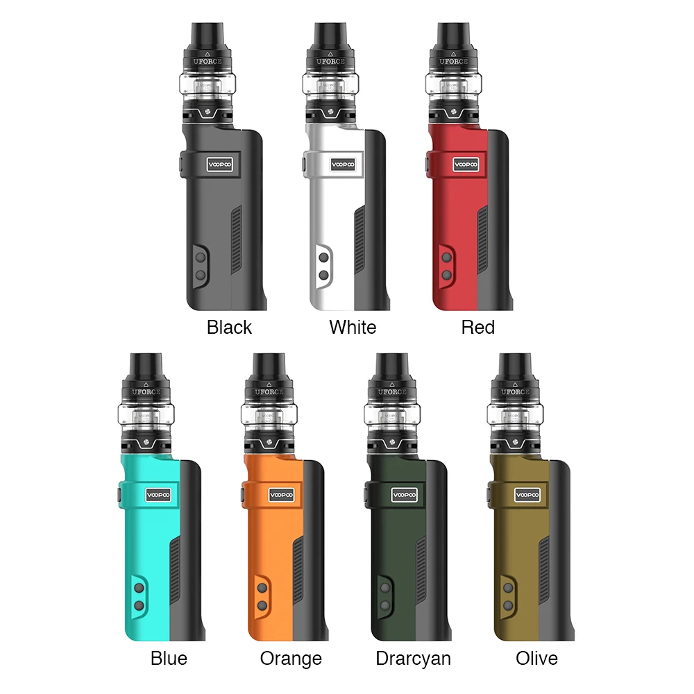 Billig Original VOOPOO REX 80 W TC Kit 2 ML UFORCE Tank GEN. FIT Chip Angetrieben durch Einzelne 18650 Batterie Keine Batterie Ecig Vape Kit VS Drag 2
