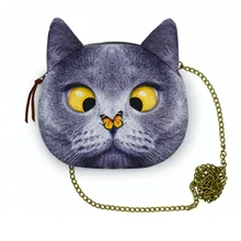 2016 New arrival high quality funny cats women bags handbags Plane 3D dog sweet ladies shoulder bags women messenger chain bag