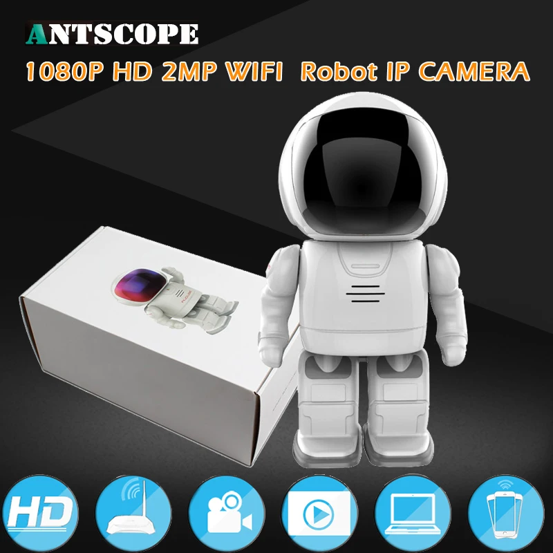 

Robot 1080P 2MP IP Camera Clock Network CCTV HD Baby WIF camera Monitor Remote Control Home Security Night Vision Two Way Audio