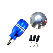 Blue Aluminum Automatic Manual Car Auto Gear Stick Shift Shifter Lever Knob Universal gear shift knob car styling aluminum metal plane push rod universal fit manual transmission gearstick lever shifter knob