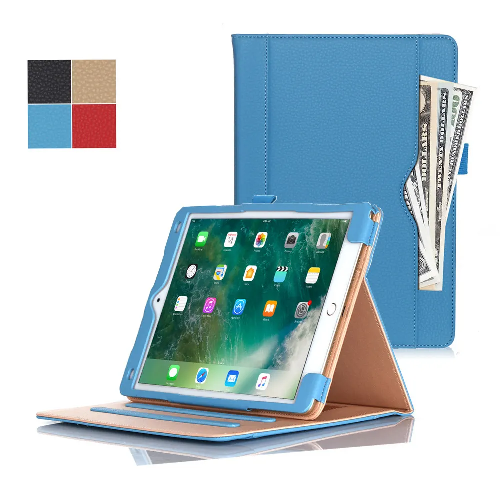 

Premium Multi Angle Viewing Magnetic Business Smart Folio Case Stand Cover With Hand Strap Pencil Holder For iPad Pro 10.5 2017