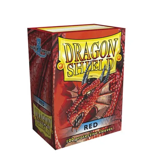 Dragon Shield, 100 шт./лот, не матовые карты, рукава, MGT, карты для настольной игры, игра в Звездные миры, защитные рукава для Pkm - Цвет: Red