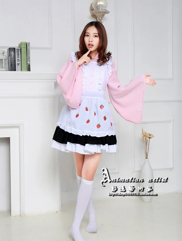 Аниме карточка Captor Косплей KINOMOTO SAKURA cos Клубничная подружка милый розовый JK костюм
