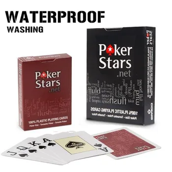 

2 Pack/Lot Plastic Playing Card Game Texas Holdem Poker Cards Waterproof and Dull Polish Poker Star Zakka Board games 350-0013
