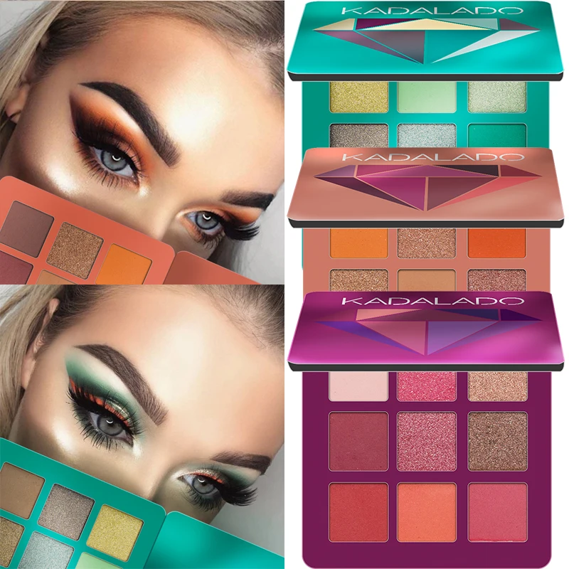 

KADALADO Glitter Make Up Nude Eyeshadow Palette Shimmer Pigment Metallic & Matte Eye Shadow Smooth Powder Set Eyes Cosmetic