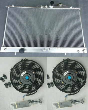 Radiator And Fans УФ-фильтр 52 мм с Алюминий радиатор+ кулер вентилятор для 2000-2005 Mitsubishi Eclipse 3g GT 3.0L 6G72 V6 2000 2001 2002 2003 2004 2005 - Цвет: Radiator And Fans